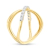 Thumbnail Image 3 of Previously Owned - 1/2 CT. T.W. Diamond Orbit Split Shank Ring in 10K Gold