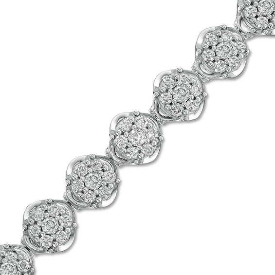 Previously Owned - 4 CT. T.w. Multi-Diamond Tennis Bracelet in 10K White Gold
