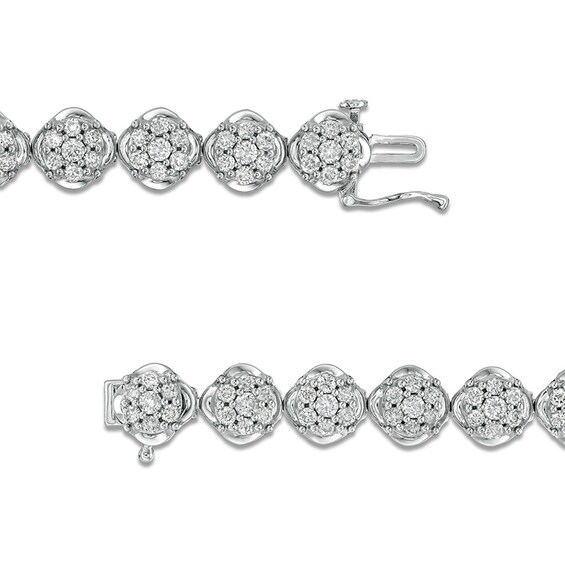 Previously Owned - 4 CT. T.w. Multi-Diamond Tennis Bracelet in 10K White Gold