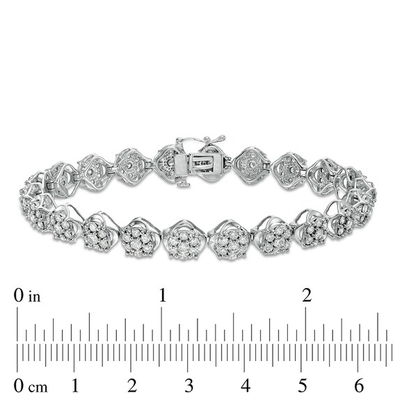 Previously Owned - 4 CT. T.w. Multi-Diamond Tennis Bracelet in 10K White Gold