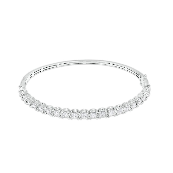 Previously Owned - 2 CT. T.w. Diamond Line Bangle in 10K White Gold