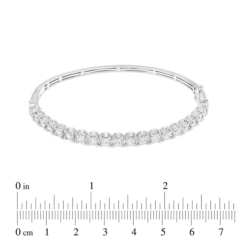 Main Image 2 of Previously Owned - 2 CT. T.W. Diamond Line Bangle in 10K White Gold