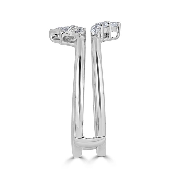 Previously Owned - 1/4 CT. T.w. Diamond Contour Solitaire Enhancer in 14K White Gold
