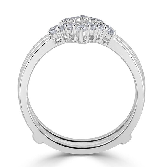 Previously Owned - 1/4 CT. T.w. Diamond Contour Solitaire Enhancer in 14K White Gold