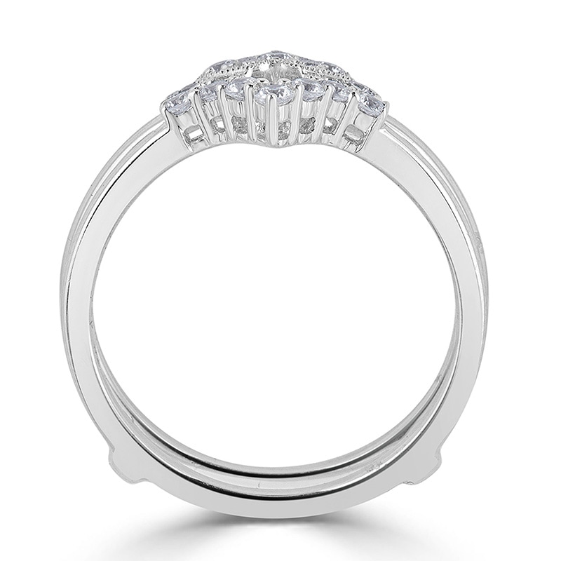 Main Image 3 of Previously Owned - 1/4 CT. T.W. Diamond Contour Solitaire Enhancer in 14K White Gold