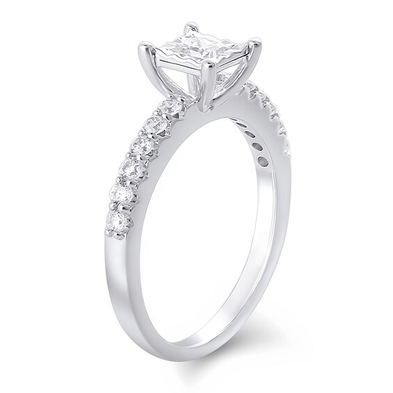 Previously Owned - 5/8 CT. T.w. Princess-Cut Diamond Engagement Ring in 10K White Gold