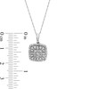 Thumbnail Image 3 of Previously Owned - 1/2 CT. T.W. Cushion-Shaped Multi-Diamond Frame Pendant in 10K White Gold