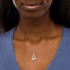 Thumbnail Image 2 of Previously Owned - 1/2 CT. T.W. Pear-Shaped Multi-Diamond Double Row Pendant in 10K White Gold