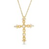 Thumbnail Image 1 of Previously Owned - 1/8 CT. T.W. Diamond Cross Vintage-Style Pendant in 10K Gold