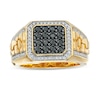 Thumbnail Image 1 of Previously Owned - 1 CT. T.W. Square Black and White Multi-Diamond Octagonal Frame Nugget Ring in 10K Gold