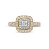Thumbnail Image 4 of Previously Owned - 1 CT. T.W. Princess-Cut Diamond Double Frame Engagement Ring in 14K Gold (I/I2)