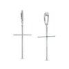 Thumbnail Image 2 of Previously Owned - Vera Wang Love Collection 3/8 CT. T.W. Diamond Cross Drop Earrings in 10K White Gold