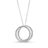 Thumbnail Image 1 of Previously Owned - Vera Wang Love Collection 1 CT. T.W. Diamond Entwined Circle Pendant in 10K White Gold – 19"