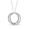 Thumbnail Image 2 of Previously Owned - Vera Wang Love Collection 1 CT. T.W. Diamond Entwined Circle Pendant in 10K White Gold – 19"