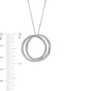 Thumbnail Image 3 of Previously Owned - Vera Wang Love Collection 1 CT. T.W. Diamond Entwined Circle Pendant in 10K White Gold – 19"