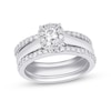 Thumbnail Image 1 of Previously Owned - 1 CT. T.W. Diamond Frame Three Piece Bridal Set in 10K White Gold