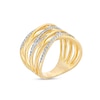 Thumbnail Image 3 of Previously Owned - 1/2 CT. T.W. Diamond Multi-Row Zig-Zag Ring in 10K Gold