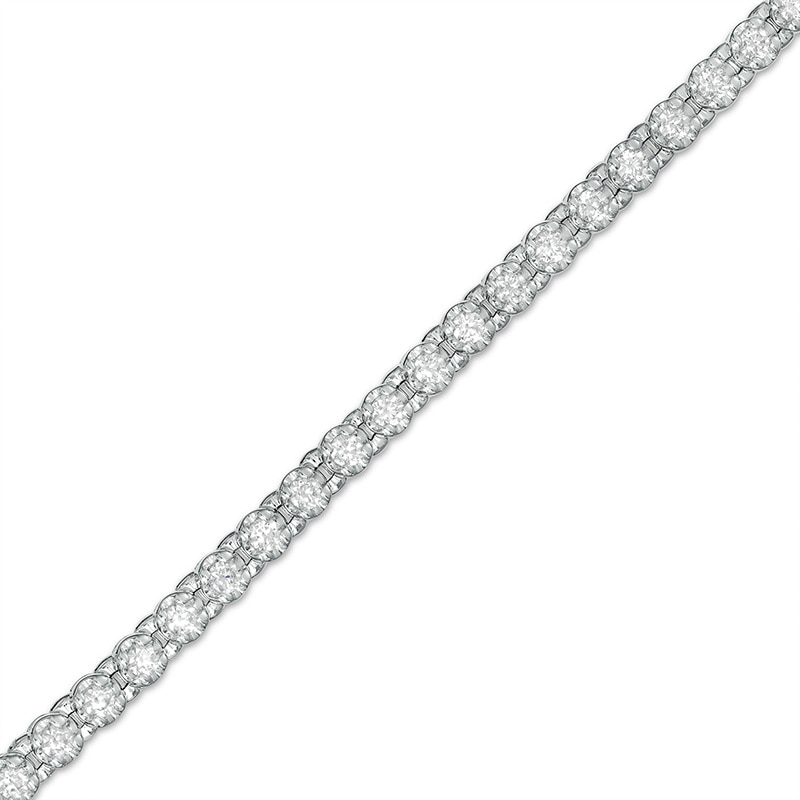 Previously Owned - 2 CT. T.W. Diamond Tennis Bracelet in 10K White Gold