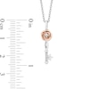 Thumbnail Image 6 of Previously Owned - Enchanted Disney Belle Diamond Pendant and Stud Earrings Set in Sterling Silver and 10K Rose Gold