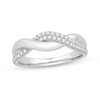 Thumbnail Image 1 of Previously Owned - 1/4 CT. T.W. Diamond Braid Ring in 10K White Gold