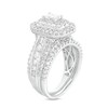 Thumbnail Image 3 of Previously Owned - 2 CT. T.W. Emerald-Cut Diamond Double Frame Multi-Row Bridal Set in 14K White Gold (I/I2)