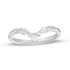 Thumbnail Image 1 of Previously Owned - 1/3 CT. T.W. Marquise and Round Diamond Contour Anniversary Band in 14K White Gold
