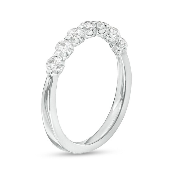 Previously Owned - 1/2 CT. T.w. Diamond Seven Stone Anniversary Band in 14K White Gold