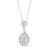 Thumbnail Image 1 of Previously Owned - Marilyn Monroe™ Collection 1/2 CT. T.W. Pear-Shaped Multi-Diamond Pendant in 10K White Gold