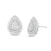 Thumbnail Image 1 of Previously Owned - 1 CT. T.W. Pear-Shaped Multi-Diamond Shadow Frame Stud Earrings in 10K White Gold