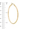 Thumbnail Image 3 of Previously Owned - 50.0mm Tube Hoop Earrings in 14K Gold