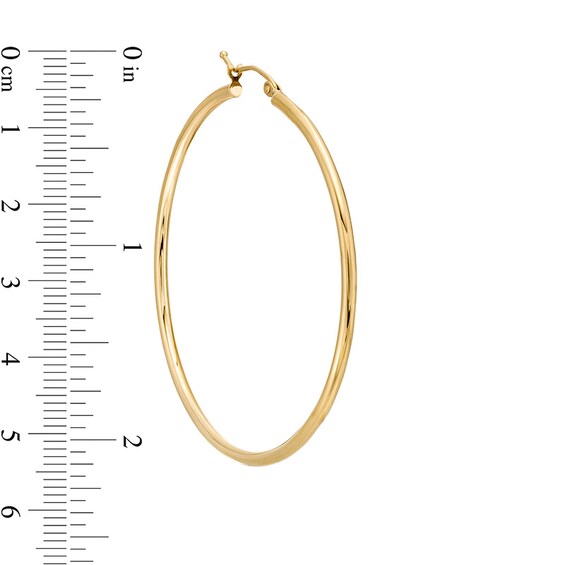 Previously Owned - 50.0mm Tube Hoop Earrings in 14K Gold
