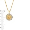 Thumbnail Image 3 of Previously Owned - Men's 1/4 CT. T.W. Diamond Frame Lion's Head Medallion Pendant in 10K Gold – 20"