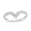 Thumbnail Image 1 of Previously Owned - 1/4 CT. T.W. Princess-Cut and Round Diamond Contour Anniversary Band in 14K White Gold