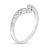 Thumbnail Image 3 of Previously Owned - 1/4 CT. T.W. Princess-Cut and Round Diamond Contour Anniversary Band in 14K White Gold