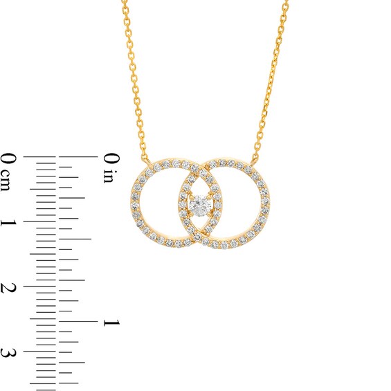 Previously Owned - You Me Us 5/8 CT. T.w. Diamond Interlocking Circles Necklace in 10K Gold