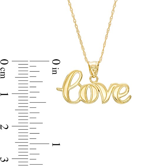 Previously Owned - Cursive "love" Script Pendant in 14K Gold