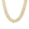 Thumbnail Image 1 of Previously Owned - Oro Diamante™ Diamond-Cut 4.5mm Cuban Curb Chain Necklace in Hollow 14K Two-Tone Gold