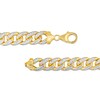 Thumbnail Image 4 of Previously Owned - Oro Diamante™ Diamond-Cut 4.5mm Cuban Curb Chain Necklace in Hollow 14K Two-Tone Gold