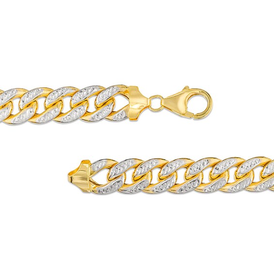 Previously Owned - Oro Diamanteâ¢ Diamond-Cut 4.5mm Cuban Curb Chain Necklace in Hollow 14K Two-Tone Gold