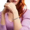 Thumbnail Image 2 of Previously Owned - 10 CT. T.W. Diamond Frame Alternating Line Bracelet in 10K White Gold