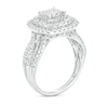 Thumbnail Image 3 of Previously Owned - 1 CT. T.W. Princess Multi-Diamond Cushion Frame Vintage-Style Engagement Ring in 10K White Gold