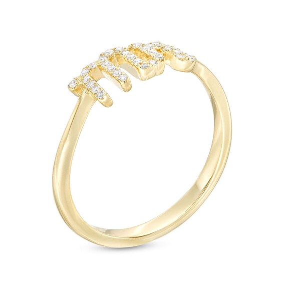 Previously Owned - Love Talks 1/10 CT. T.w. Diamond "Mrs" Script Ring in 10K Gold