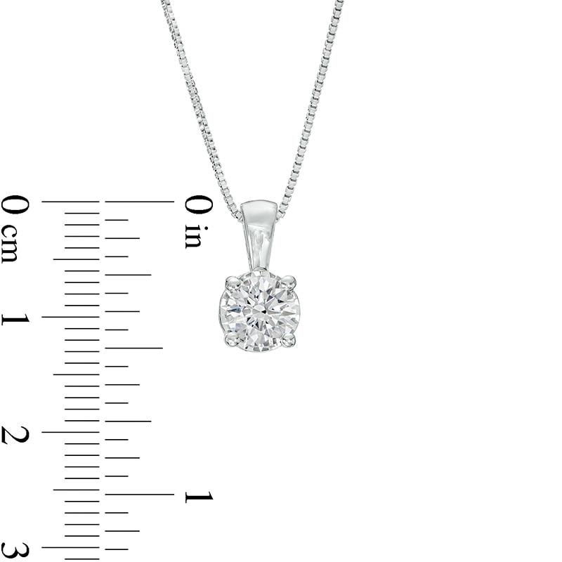 Main Image 2 of Previously Owned - 1 CT. T.W.  Lab-Grown Diamond Solitaire Hidden Frame Pendant in 10K White Gold (I/I1)