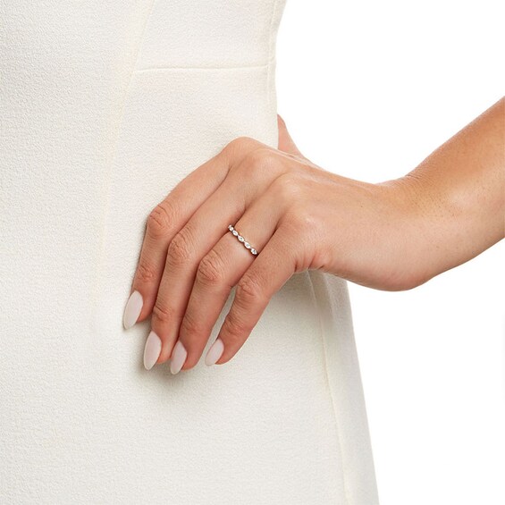 Previously Owned - KleinfeldÂ® x Peoples 1/2 CT. T.w. Marquise Lab-Grown Diamond Eight Stone Band in Platinum
