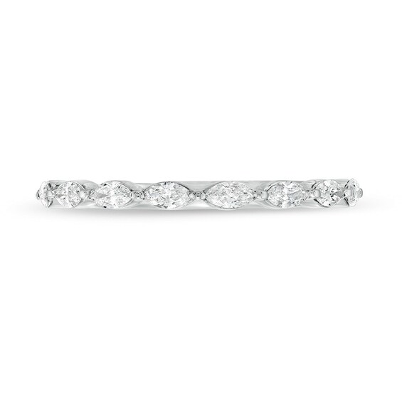 Previously Owned - KleinfeldÂ® x Peoples 1/2 CT. T.w. Marquise Lab-Grown Diamond Eight Stone Band in Platinum