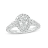 Thumbnail Image 1 of Previously Owned - 1-1/6 CT. T.W. Pear-Shaped Diamond Frame Past Present Future® Engagement Ring in 14K White Gold (I/I2)