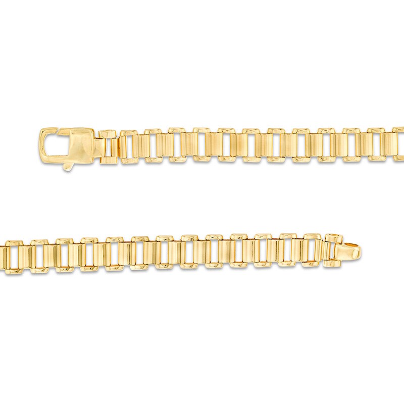 Main Image 2 of Previously Owned - Railroad Link ID Bracelet in Hollow 10K Gold – 8.5"