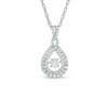 Thumbnail Image 1 of Previously Owned - 7/8 CT. T.W. Twist Teardrop Pendant in 10K White Gold
