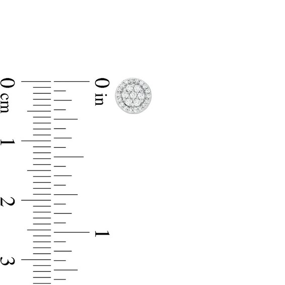 Previously Owned - 1/4 CT. T.w. Composite Diamond Stud Earrings in 10K White Gold