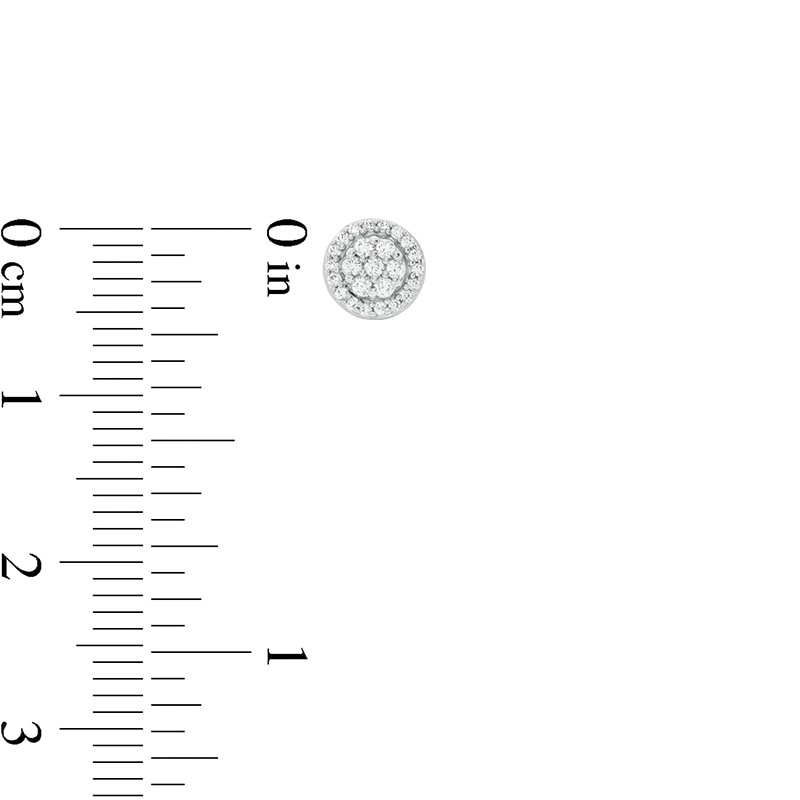 Main Image 2 of Previously Owned - 1/4 CT. T.W. Composite Diamond Stud Earrings in 10K White Gold